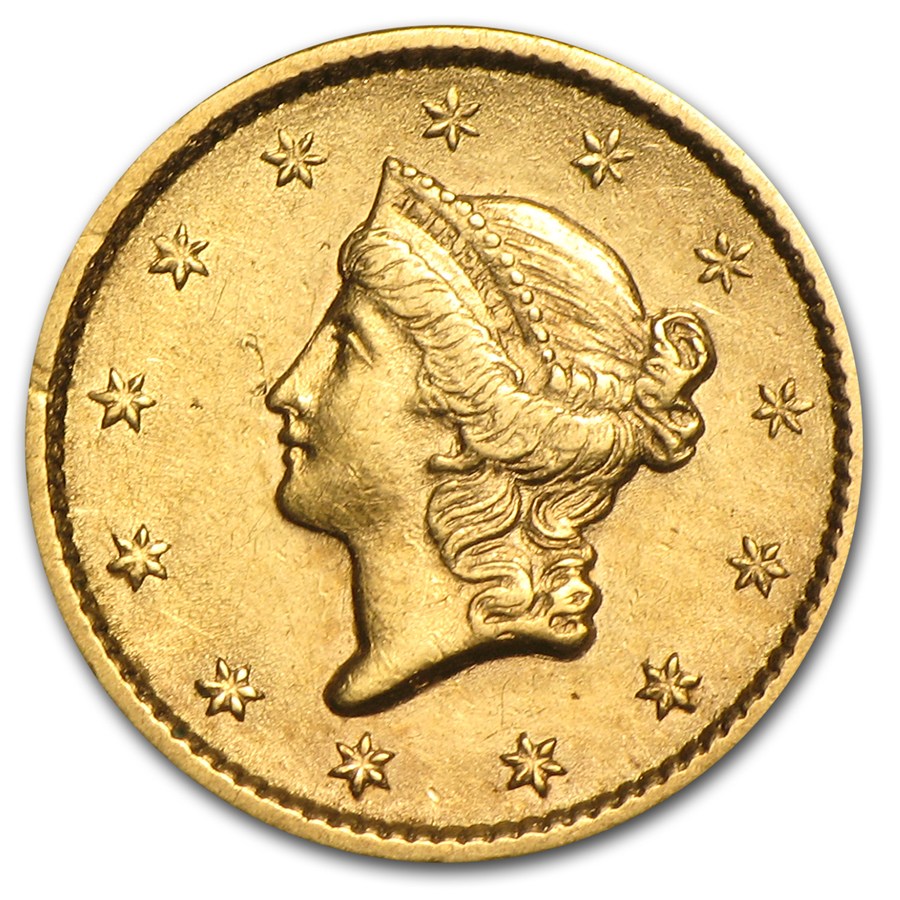 1852 liberty head 1 us gold coin