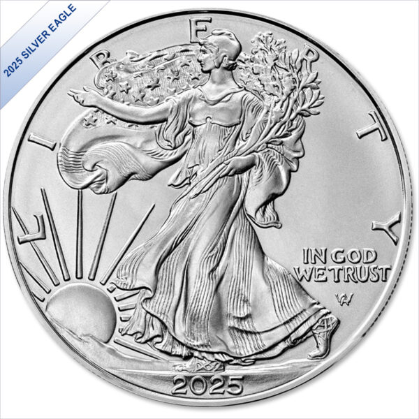 2025 1 oz American Silver Eagle BU (with Coin Flips)