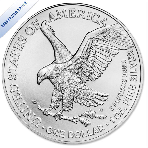 2025 1 oz American Silver Eagle BU (with Coin Flips) - Image 2